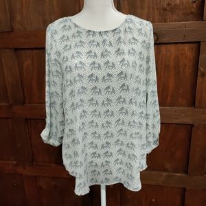 Pixley Gray Elephant Blouse